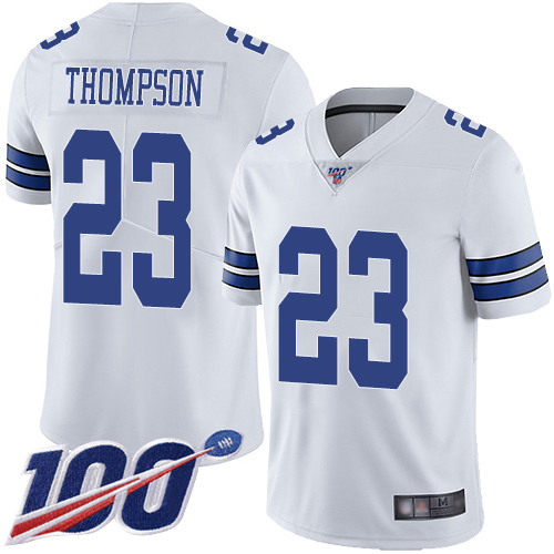 Men Dallas Cowboys Limited White Darian Thompson Road 23 100th Season Vapor Untouchable NFL Jersey